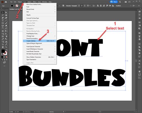 How To Edit Text In Adobe Illustrator Design Bundles