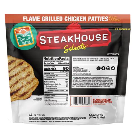 Don Lee Farms Fully Cooked Grilled Chicken Patties 16 Oz 42 Off