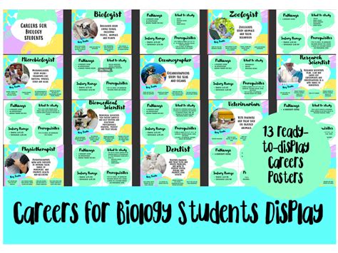 13 Careers for Biology Students Display Posters | Teaching Resources