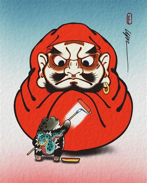 Senshin On Instagram Kaeru Daruma This Is Dzlt Senshin Irezumi