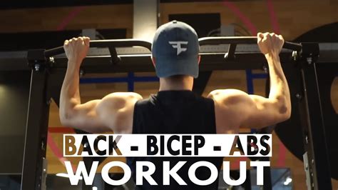 Back Bicep Abs Workout At Gym Youtube