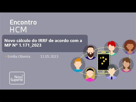 Encontro HCM Novo cálculo do IRRF de acordo a MP Nº 1 171 2023