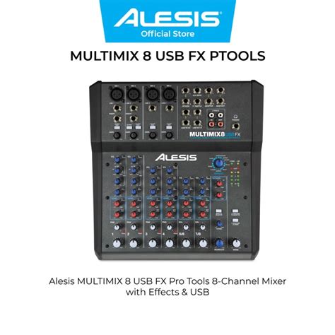 Alesis MULTIMIX 8 USB FX Pro Tools 8 Channel Mixer W Effects USB