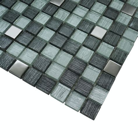 Florence Mosaic Tiles Sheet Metallic Mix Squares 30cm X 30cm Total Look Tiles