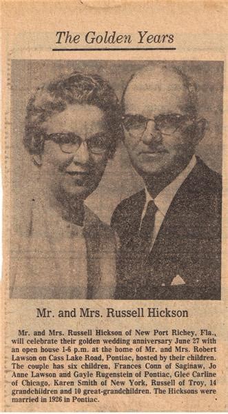 Russell Lorenzo Hickson Find A Grave Memorial