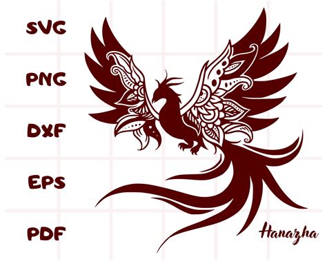 Phoenix Svg Phoenix Clipart Phoenix Cricut Phoenix Wings Etsy