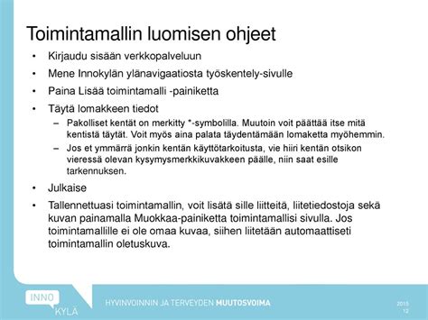 OTE’TTA TOIMINTAMALLIEN KUVAAMISEEN Lahti - ppt lataa