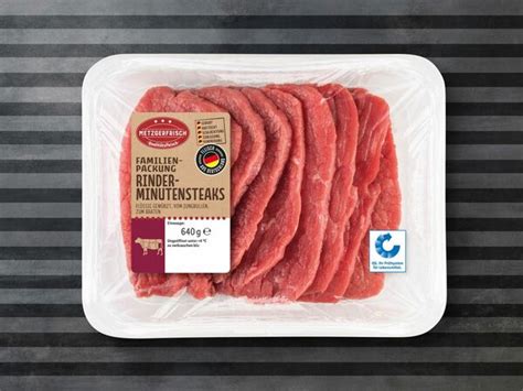 Metzgerfrisch Rinder Minutensteaks Von Lidl Ansehen