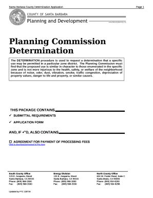 Planning Commission Determination Doc Template PdfFiller