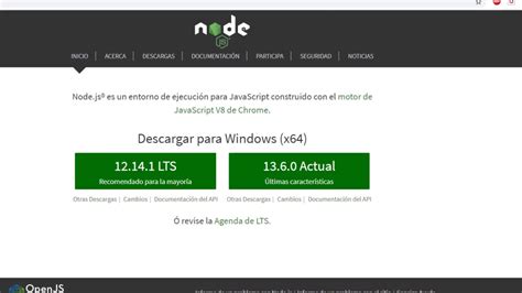 Descargar E Instalar Node Js En Windows Youtube