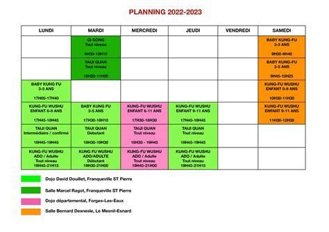 Planning Et Salles Aswt