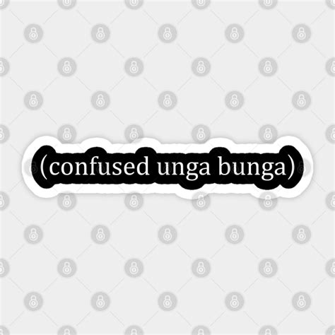 Confused Unga Bunga Meme Sticker Teepublic