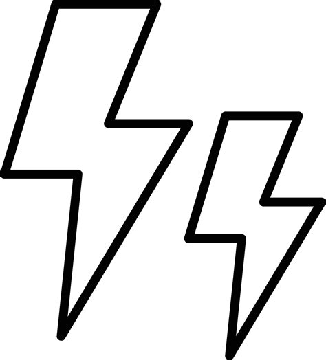 Thunder Outline Illustration 45616891 Vector Art At Vecteezy