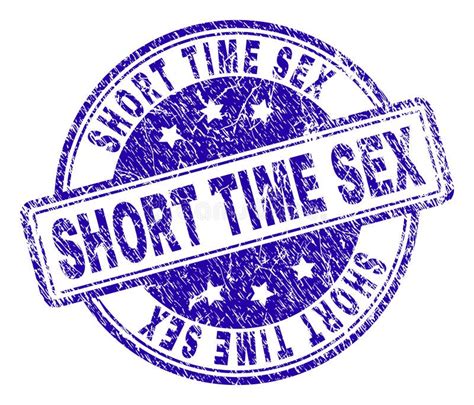 Scratched Textured Short Time Sex Stamp Seal Stock Vector