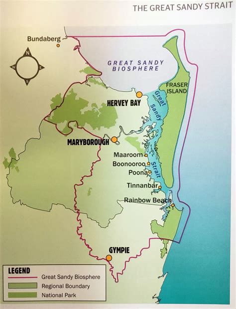 Great Sandy National Park Map - Camping Cooloola, Qld