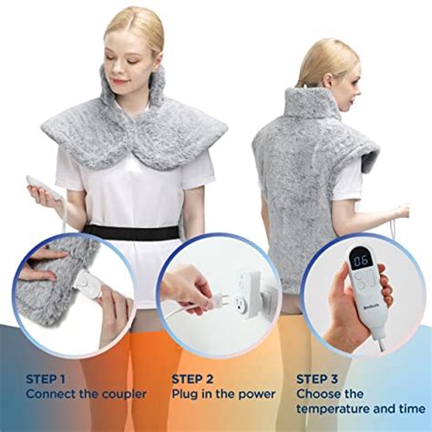 Bedsure Weighted Heating Pad For Neck Shoulders Electric Heating Pad