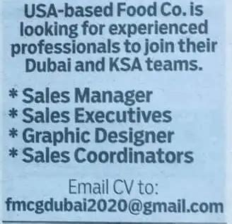 Sales And Graphics Jobs X Dubai Uae Gulf Career Hunt