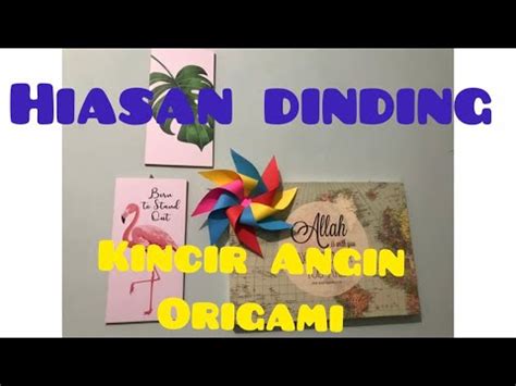 Cara Membuat Hiasan Dinding Kincir Angin Pelangi Dari Kertas Origami