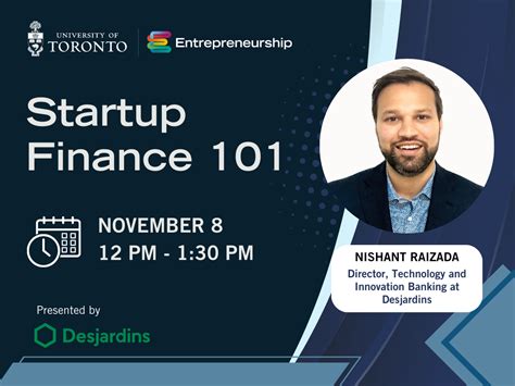 university  toronto entrepreneurship startup finance