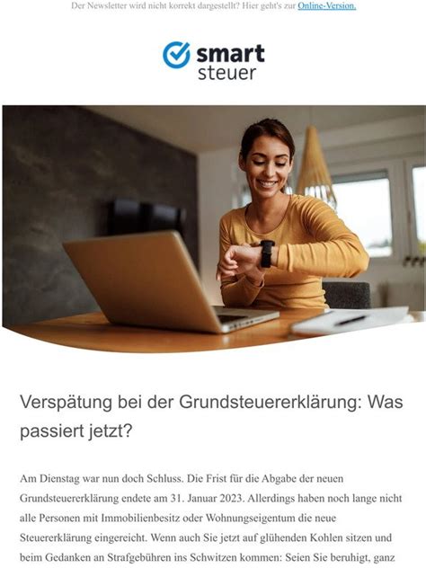 smartsteuer SteuererklÃrung online machen Verspätung bei der