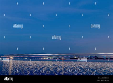 Light Of Boat Running Of The Water Stock Photo Alamy