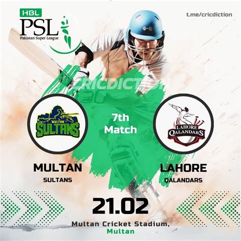 Match Preview Multan Sultans Vs Lahore Qalandars Psl 2024 7th Match