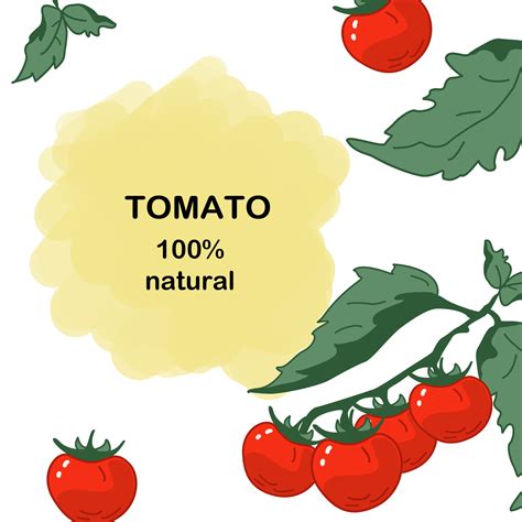 Cherry Tomato Design Template In Frame Composition 10604909 Vector Art