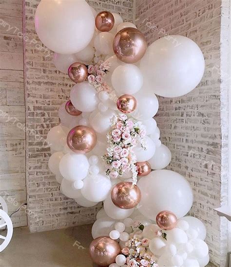 123pcs White Balloons Garland Rose 4D Balloon Arch Kit Wedding Etsy