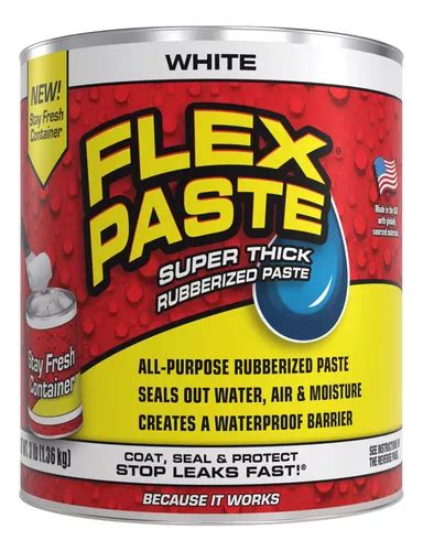 Flex Seal Pasta Flexible Blanca 136 Kg Pasta De Goma Meses Sin Interés