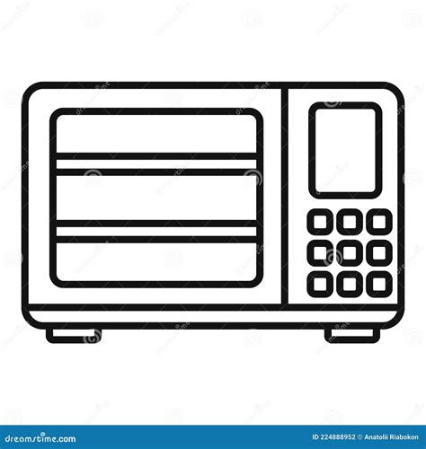 Induction Oven Icon Outline Vector Convection Electric Stove Stock