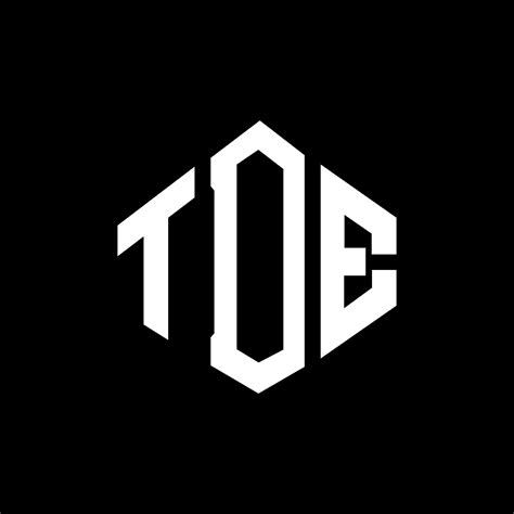 TDE letter logo design with polygon shape. TDE polygon and cube shape ...