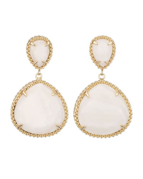 Kendra Scott Penny Post Earrings In White Lyst