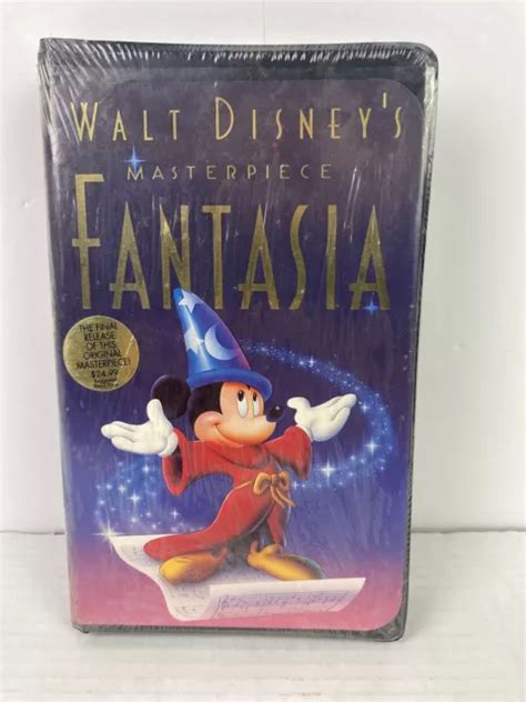 Fantasia Vhs Walt Disney Masterpiece Mickey Mouse New Factory Sealed