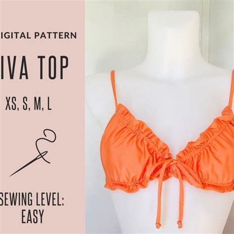 DIY Kika Women S Drawstring Bikini Top Easy Digital Pdf Etsy