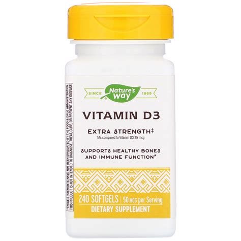 Nature S Way Vitamin D3 50 Mcg 240 Softgels IHerb