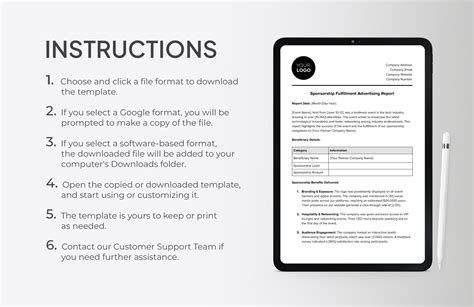 Sponsorship Fulfillment Advertising Report Template In Word Pdf