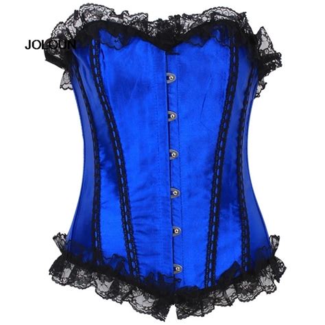 Aliexpress Buy Black Blue Korset Sexy Lingerie Steampunk Gorset