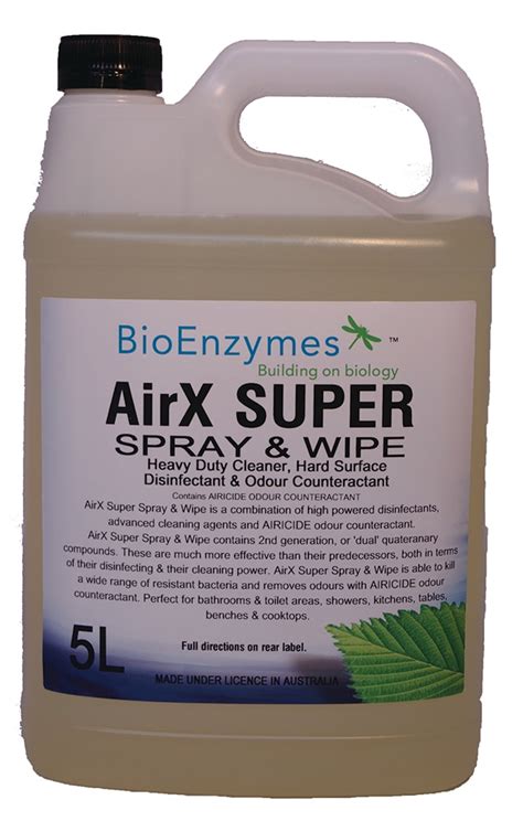 Airx Super Spray And Wipe Heavy Duty Cleaner And Disinfectant 5l