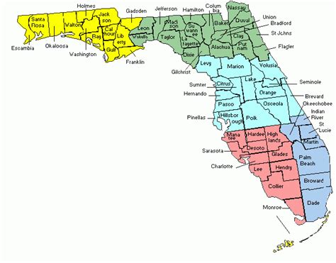 Printable Florida County Map – Printable Map of The United States