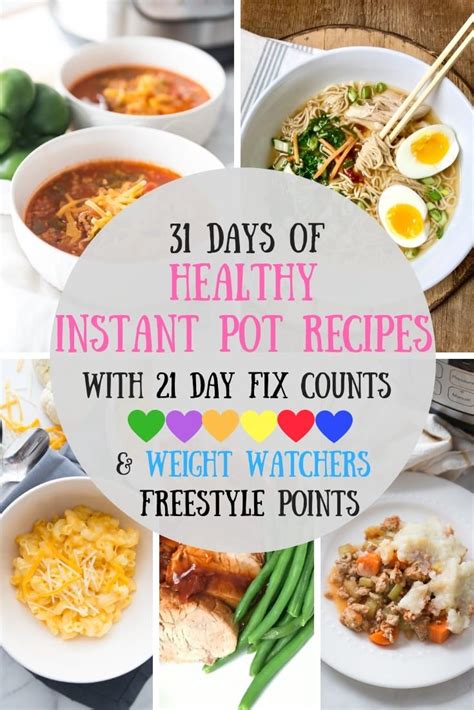 Mouthwatering Healthy Instant Pot Recipes For Weight Watchers And 21