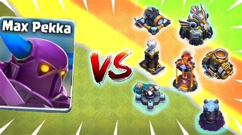 Max Pekka Vs All Max Defence Clash Of Clans Overpowered Pekka