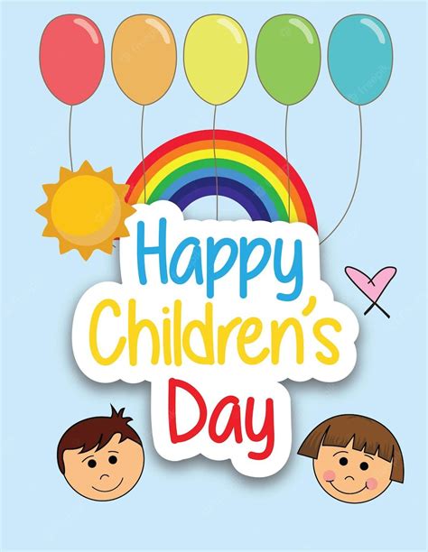 Premium Vector Poster Of Happy Childrens Day In 2024 Happy