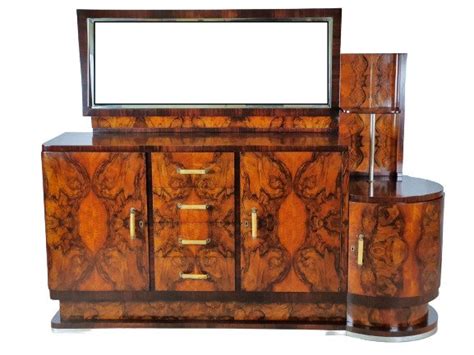 Credenza Brass Burrwood Glass Wood Catawiki