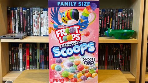 Tasting The New Froot Loops Rainbow Sherbet Scoops Youtube