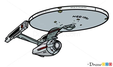 How to Draw USS Enterprise, Star Trek, Spaceships - How to Draw ...