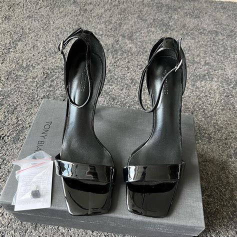 Tony Bianco Womens Black Sandals Depop