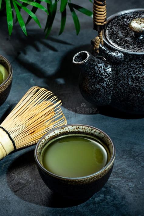 Green Matcha Tea Drinking Ceremony Stock Image Image Of Drink