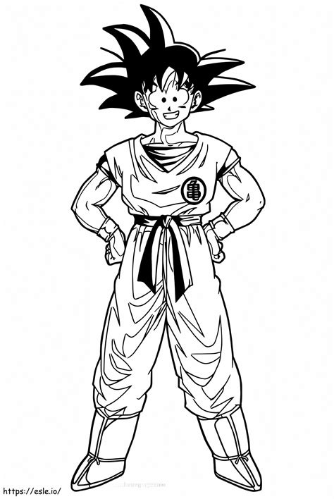 Goku Divertido Para Colorear