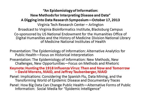 An Epidemiology Of Information Digging Into Data Project Director