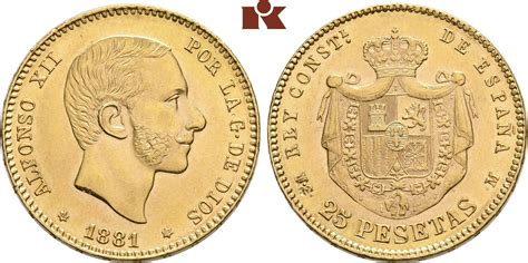 Spanien Pesetas Ms M Madrid Alfonso Xii